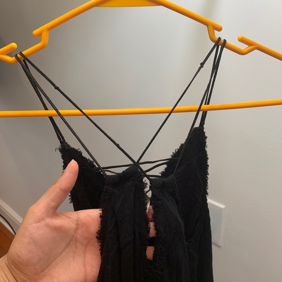 LULUS BLACK BABY DOLL MINI DRESS / COVERUP - Picture 5 of 5